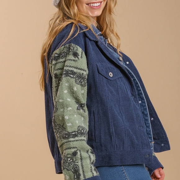 Umgee Jackets & Blazers - Stylish Blue and Green Women's Jacket